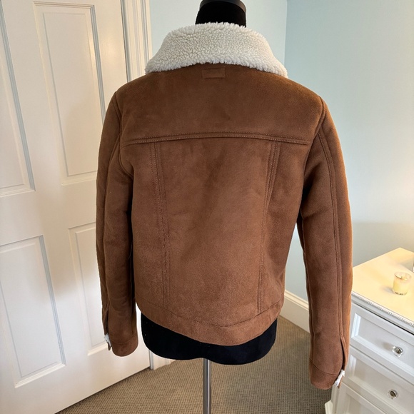 Mother Denim Faux-Suede Shearling-Like Lined Jacket – Size M - Picture 4 of 12